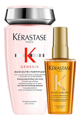  Set Kérastase Bain Nutri-fortifiant + Huile Elixir 50ml