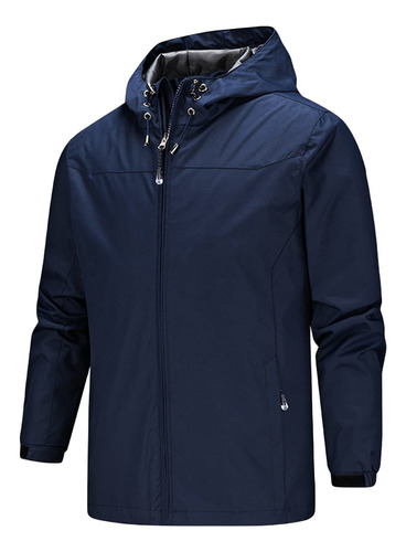 Chaqueta Impermeable Capucha Para Hombre Softshell