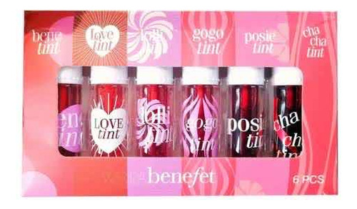 Wanda Benefet Benetint Pack 6 Tintas Labios Y Mejillas Acabado Gloss Color Rojo