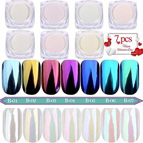 Equipo Para Decorar Uñas Prettydiva Chrome Nail Powder - 7 C