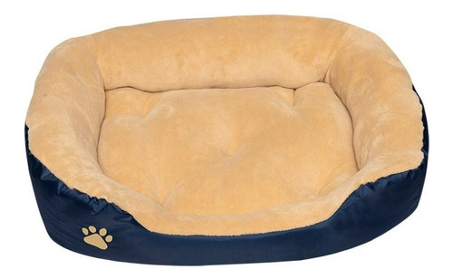 Cama Para Mascota Perro Grande 95x70cm Lux Lavable Resistente Cómoda Navy