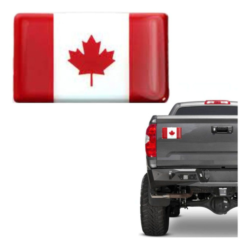 Adesivo Resinado Bandeira Canada Carro Moto Notebook 8x5cm