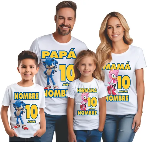 Camisetas personalizadas sonic hotsell