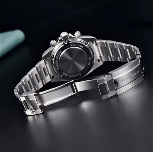 Reloj Hombre Sumergible Pagani Design Pd-1727 Acero Plateado Plateado Negro