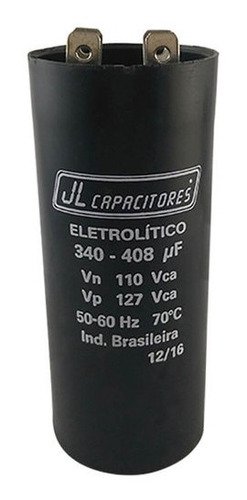 Capacitor Jl Com Suporte E Tampa 340-408 110v