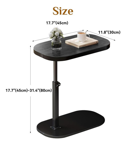 Mesa Lateral En Forma De C, Altura Ajustable C De Mesa De C
