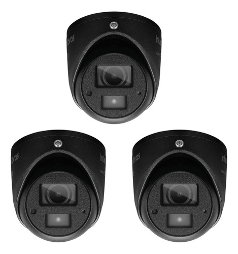 Kit 3 Câmeras Multi Hd 2 Mega 20m Vhd 3220 Mini D Intelbras