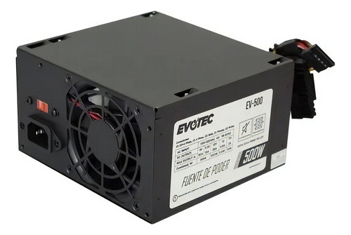 Fuente de poder para PC Evotec EV-500 500W negra 127V