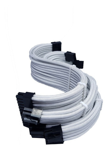 Imagem 8 de 8 de Kit 4 Cabos Extensores Sleeve Premium Tcl Full Branco Hof