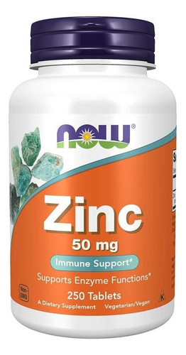 Zinc 50mg, 250caps, Now