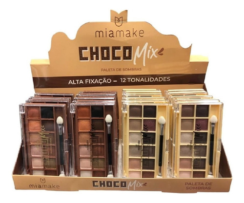 Mia Make Choco Mix Paleta De Sombras 12g Display 24