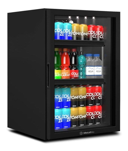 Refrigerador Expositor 85l Vb11rl Preto 127v - Metalfrio