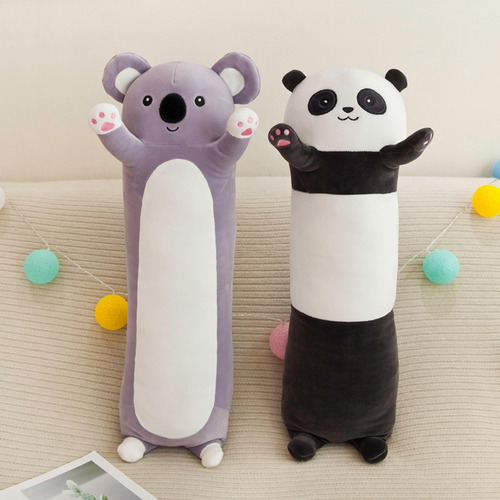 Almohada De Felpa Larga De Dibujos Animados, Trompeta Panda