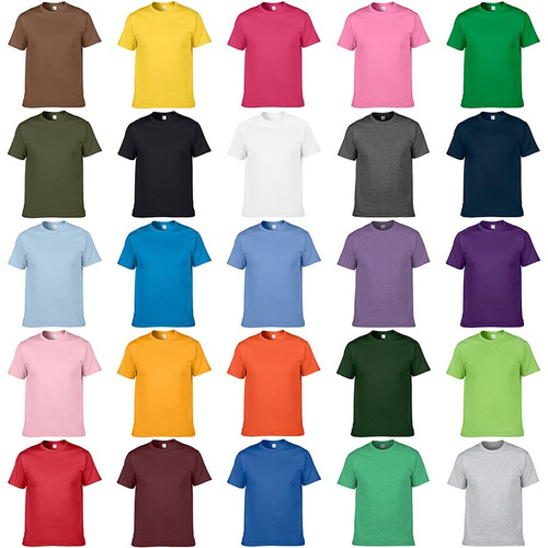  Camiseta En Algodón De 180 Grs  Colores Variados Pack 10