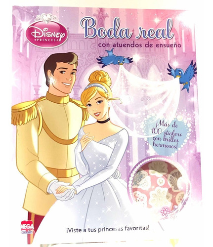 Imagen 1 de 4 de Disney Bodas De Princesas Libro Con Stickers