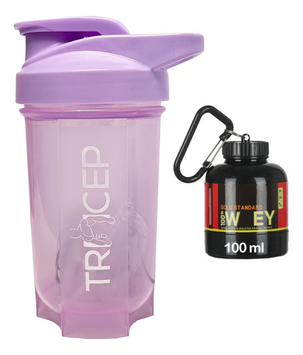 Shaker Con Porta Proteína Gym Fitnes Gymrato Gym Bro