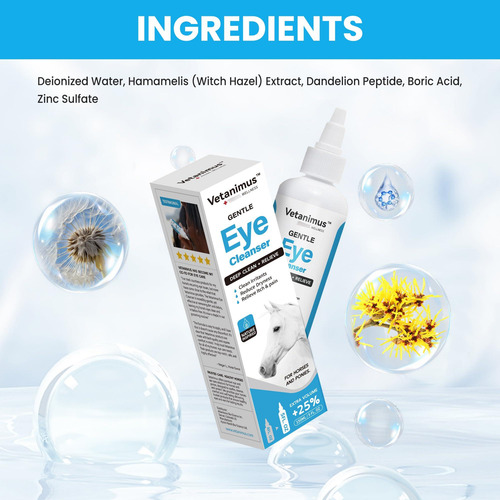 Limpiador Hidratante De Ojos Para Caballos Y Ponis 150 Ml