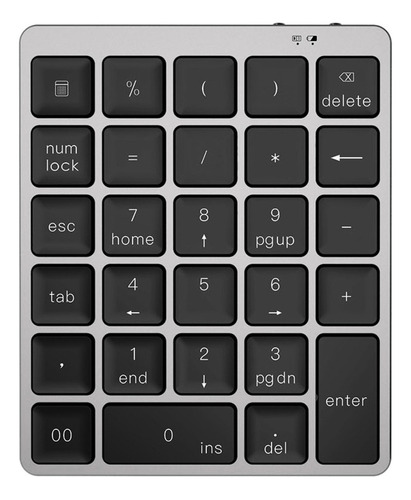 Aleación De Aluminio 28 Teclas Numérico Inalámbrico Compatib