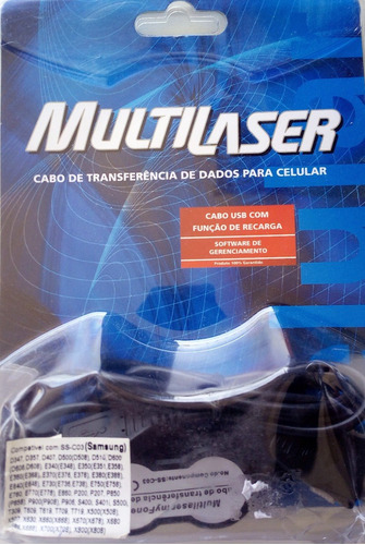 Cabo Dados Celular Para Samsung D347 Gsm Ss-c03  Multilaser 