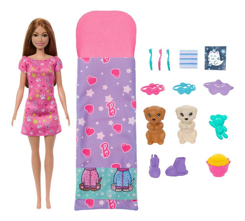 Barbie Festa Do Pijama Com Cachorrinhos - Mattel