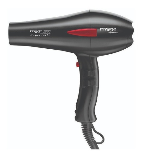 Secador de pelo Mega Super Turbo ST2800 negro 220V