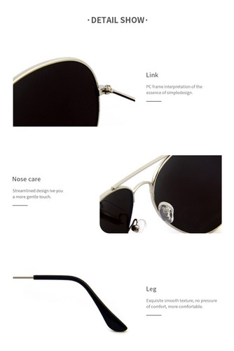 Lentes De Sol Aviador Polarizados Gota Mediana Azul Gafas