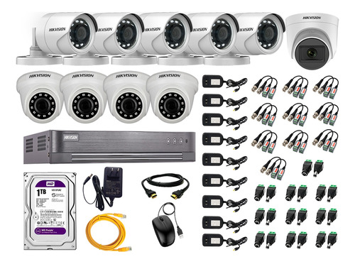 Cámaras Seguridad Kit 10 Full Hd 1tb | 1 Camara C/ Microfono