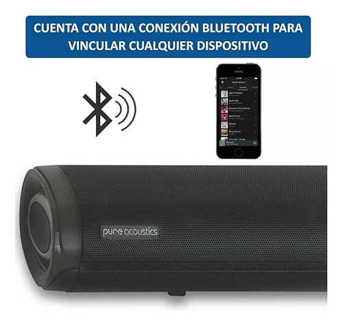 Pure Acoustics Barra De Sonido 5.1 Bluetooth Con Subwoofer
