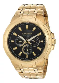Reloj Armitron Caballero Extensible Color Dorado 205144bkgp Color del fondo Negro