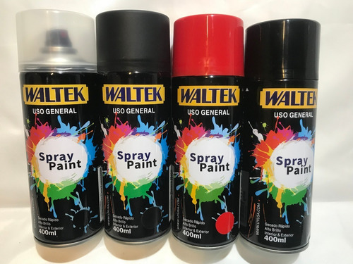 Pintura Aerosol Spray Esmalte Negro Mate Tubo .x 1 T420
