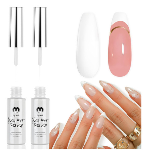 Esmalte De Uñas De Gel Blanco, Esmalte De Uñas De Punta Fran