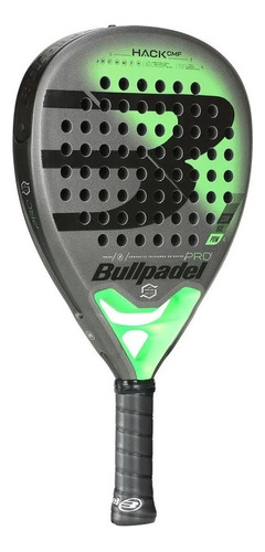 Paleta de pádel  Bullpadel Hack Comfort 2021 color negro/plata/verde