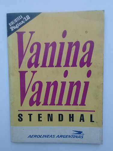 Stendhal Vanina Vanini Colección Página 12 1994