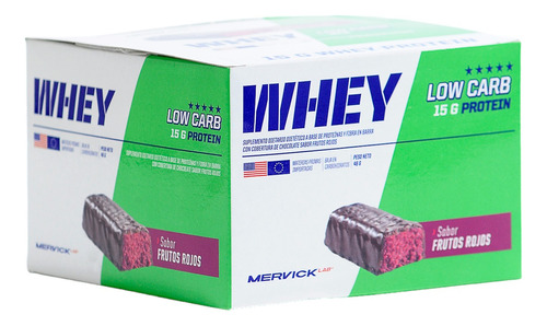 Whey Low Carb Protein Bar 12 Unidades Mervick-lab