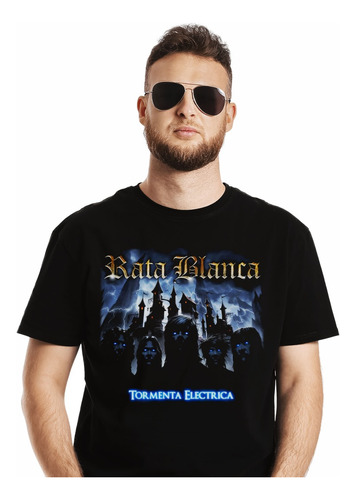 Polera Rata Blanca Tormenta Electrica Metal Impresión Direct