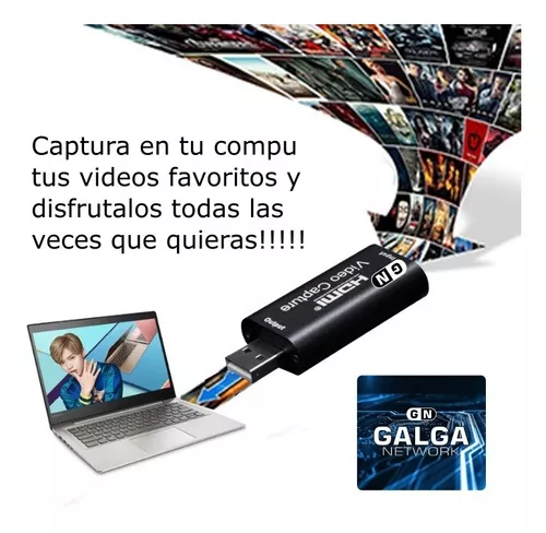 Capturadora Vídeo 1080 Hdmi A Usb2,0 +cable Hdmi+adaptadores