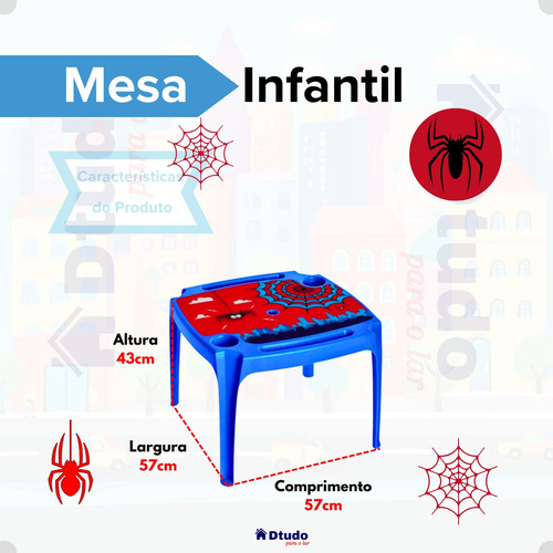 Conjunto Mesa E 2 Mini Cadeiras Poltrona Infantil Com Label