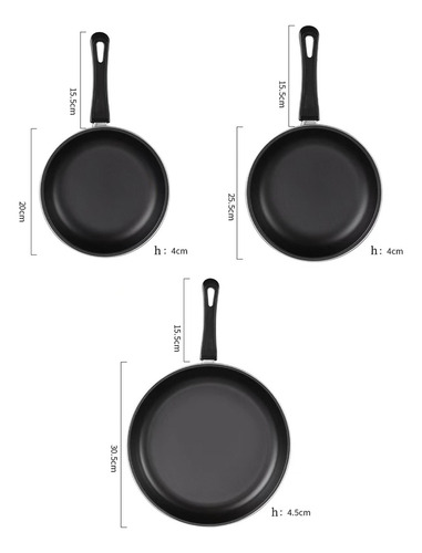 3x Sartén Antiadherente, Sartén Para Huevos, Sartén