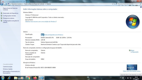 Imagem 3 de 3 de Cpu Intel Celeron E1500 2.2ghz 148gb. Mémoria Ram 2.0