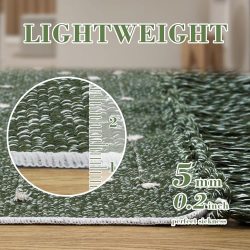 Alfombra De Baño Verde Livebox Boho, Lavable, De 2' X 3', E
