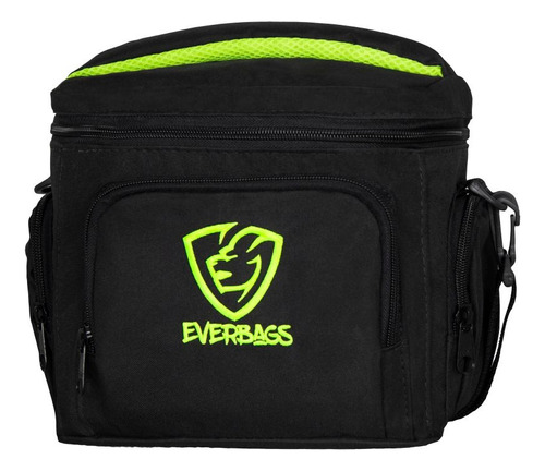 Bolsa Térmica Frasqueira Academia Fitness Marmita Esportiva Everbags Master Térmica Cor Preto 