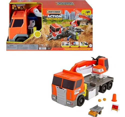 Action Drivers  Transforming Excavator, Large-scale Toy...