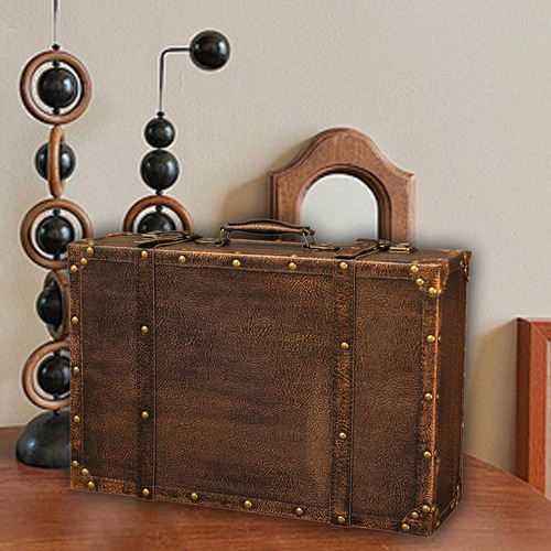 Decoración De Maleta Vintage De Madera, Adorno De Pecho L