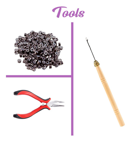 Osprey 47-inch Hair Tinsel Extensions Kit With Tool - 12 Vib