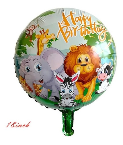 Globo Safari Kawai Happy Birthday Fiesta Sorpresa Regalo 45c