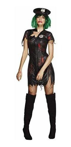 Disfraz De Zombie Cop Fever Para Mujer Con Vestido Y Sombrer
