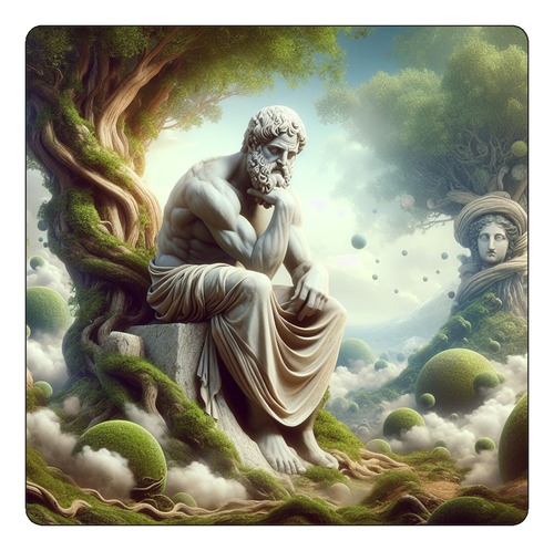 Mousepad Platon Pensador Filosofo En El Bosque