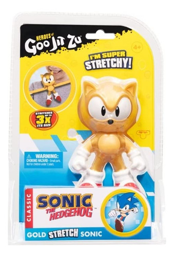 Super Sonic The Hedgehog Heroes Of Goo Jit Zu Gold Elástico