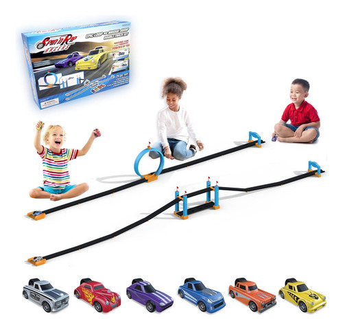 Spin N Rip Corredores Juego De Mega Pistas De Salto De Bucle
