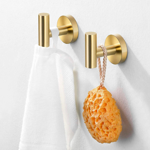 Perchero Gold Percha Gancho Para Baño De Acero Inoxidable Color Dorado